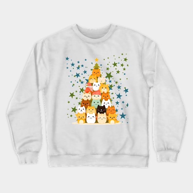 Tree Flat Kawaii Crewneck Sweatshirt by piksimp